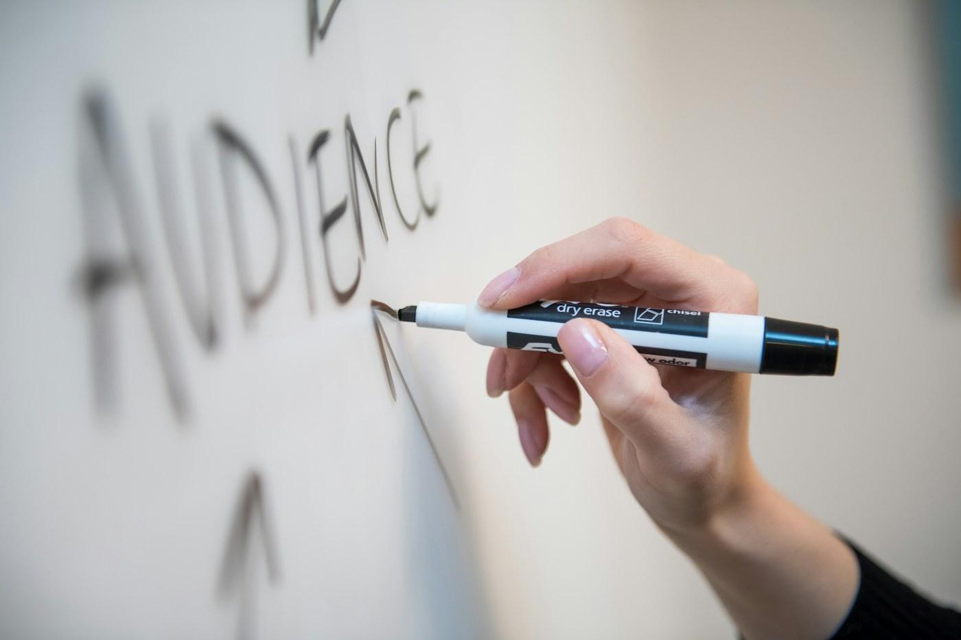 Defining a project's scope and priorities on a whiteboard